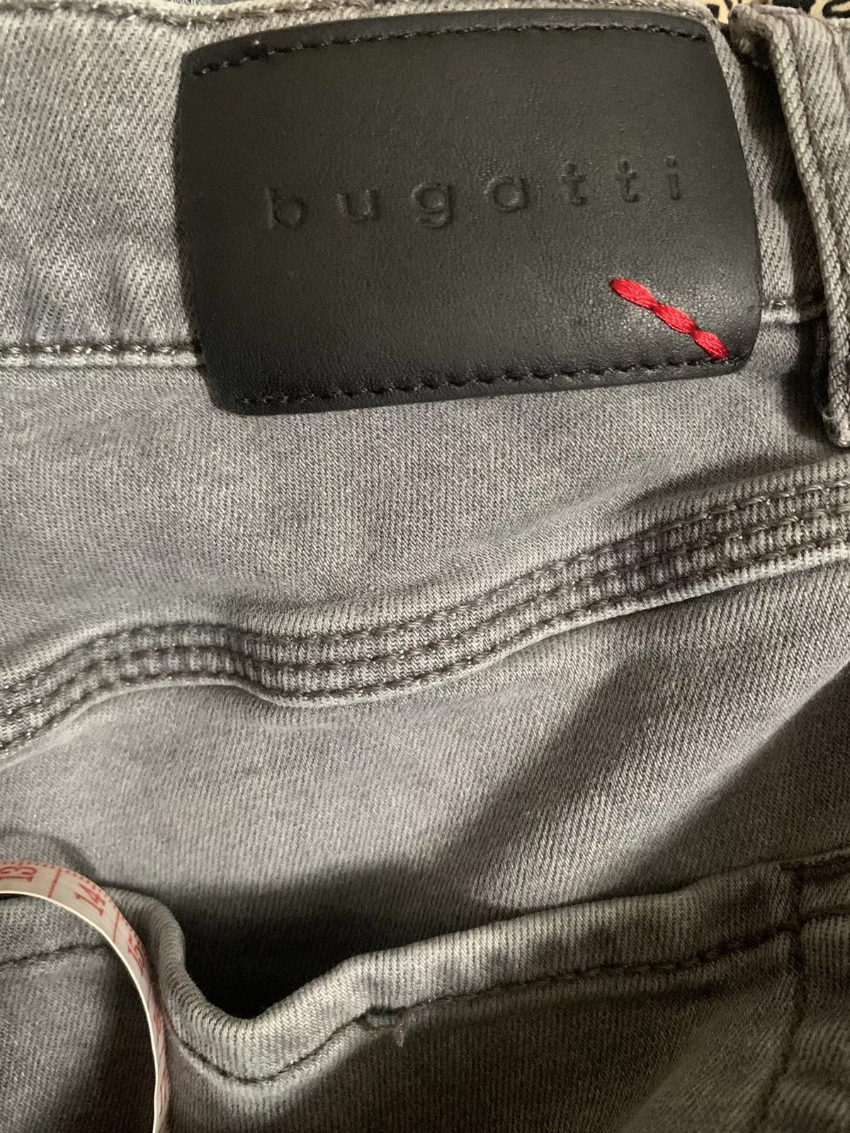 Bugatti Denim Bugatti × Designer Bugatti 'Flex City' Grey Men's Jeans Distressed Light Grey Denim Designer Classic Style Gray Streetwear