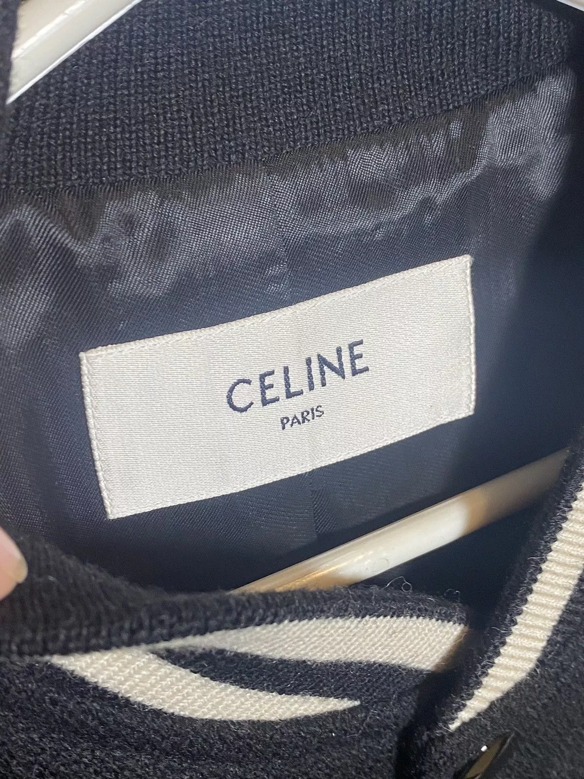 Celine Leather Jackets (52) CELINE Classic Teddy Varsity Jacket in Textured Wool Black