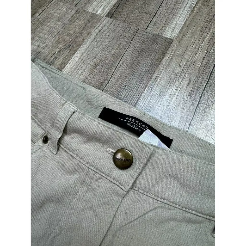 Weekend Max Mara Joggers Weekend Max Mara MaxMara Trousers Beige Size: 40