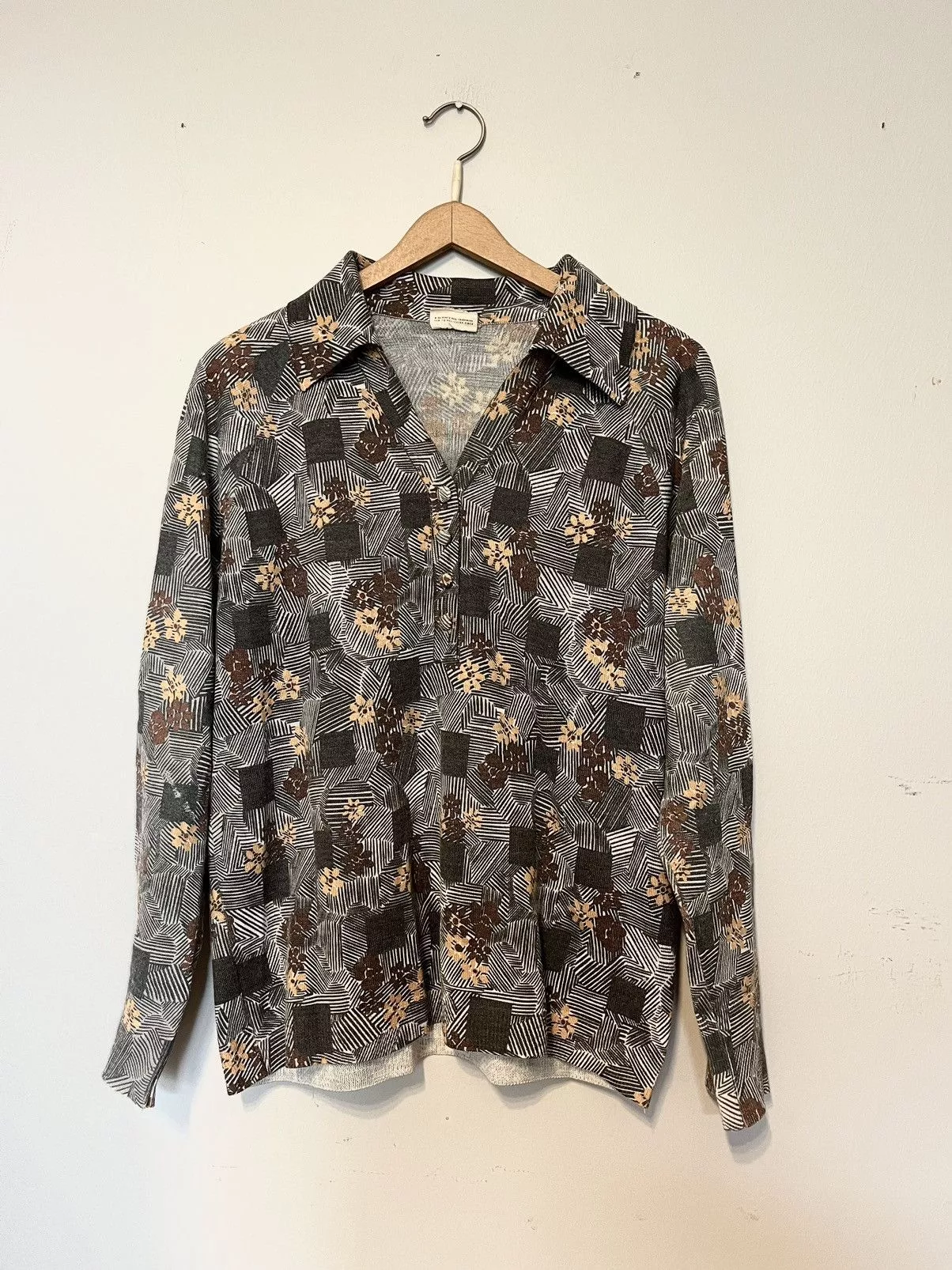 Japanese Brand Button Ups Japanese Brand Unknown Designer button top Gray