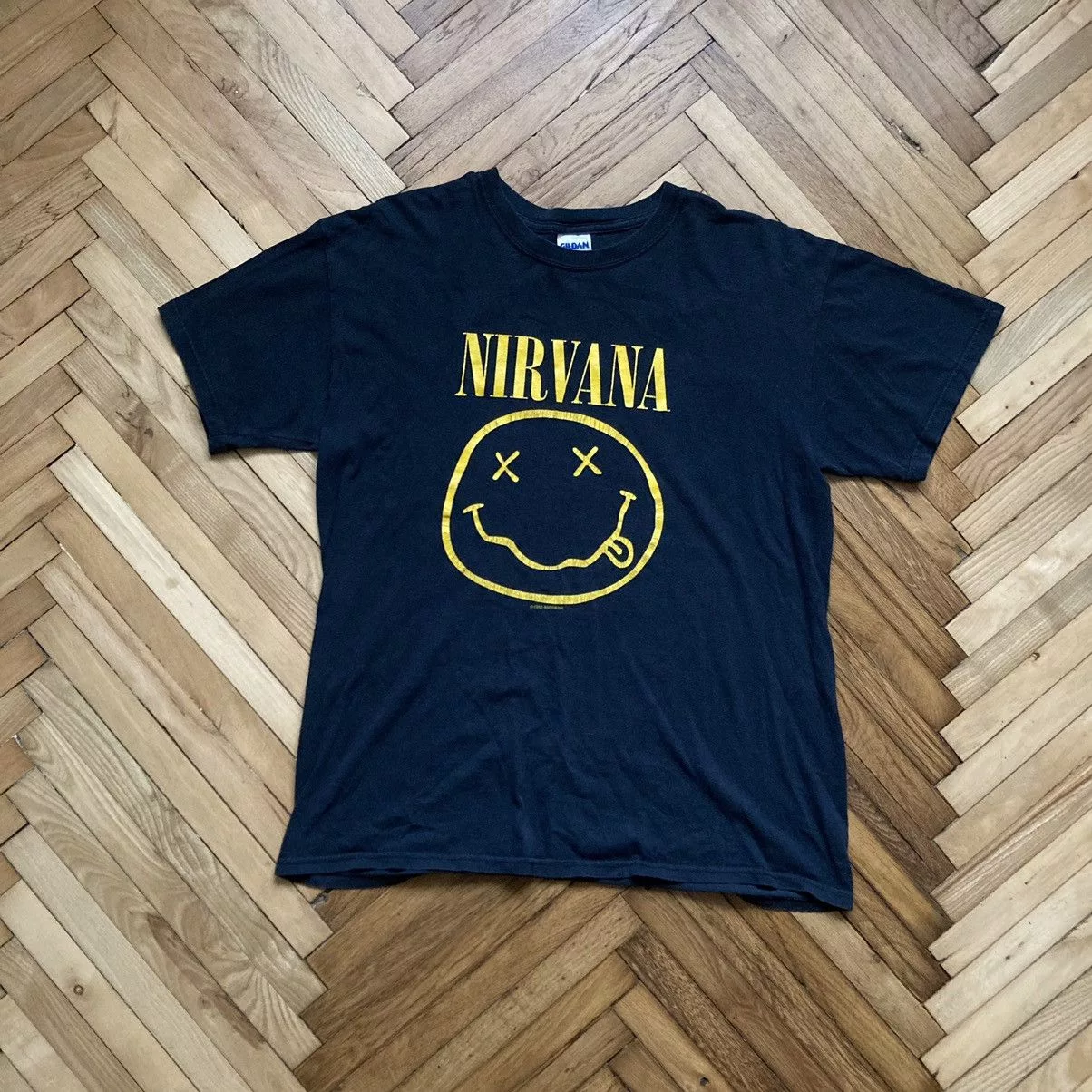 Nirvana Short Sleeve T Shirts Nirvana × Vintage Vintage Nirvana band T-shirt 1992 Black Avant-Garde