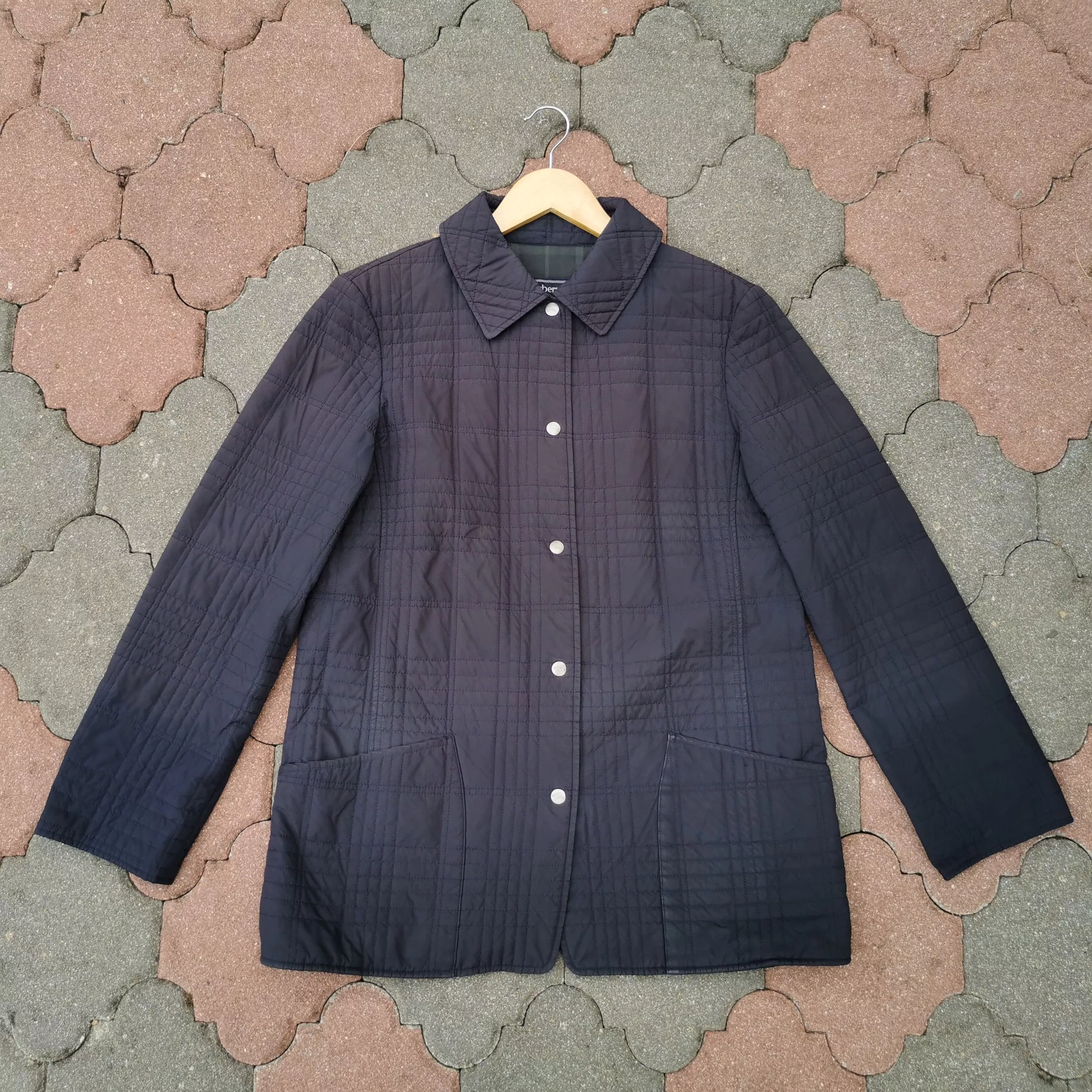 Burberry Light Jackets Vintage Burberry Button Jacket Blue