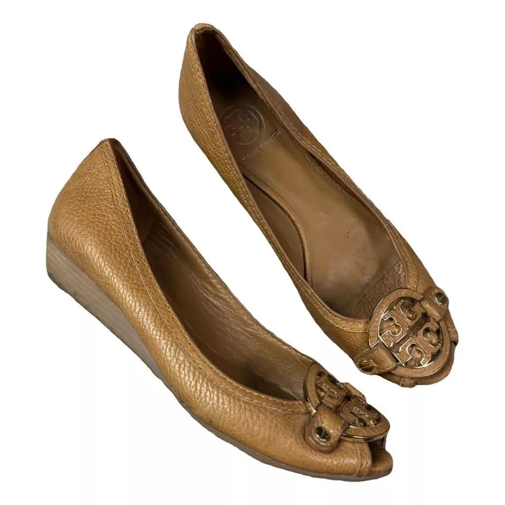Tory Burch Flats Camel Size 38 Brown