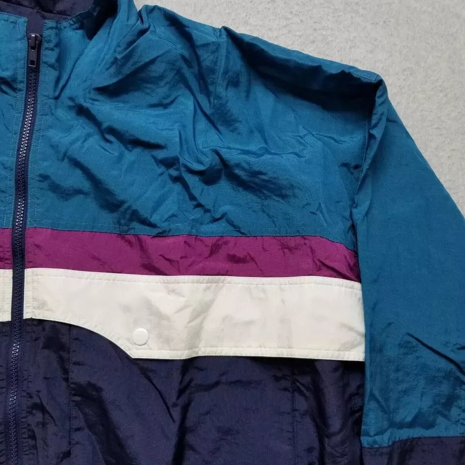 Other Jackets Other Lavon Retro Jacket Womens 3X Pockets Zip Outdoor Sports Wear Blue
