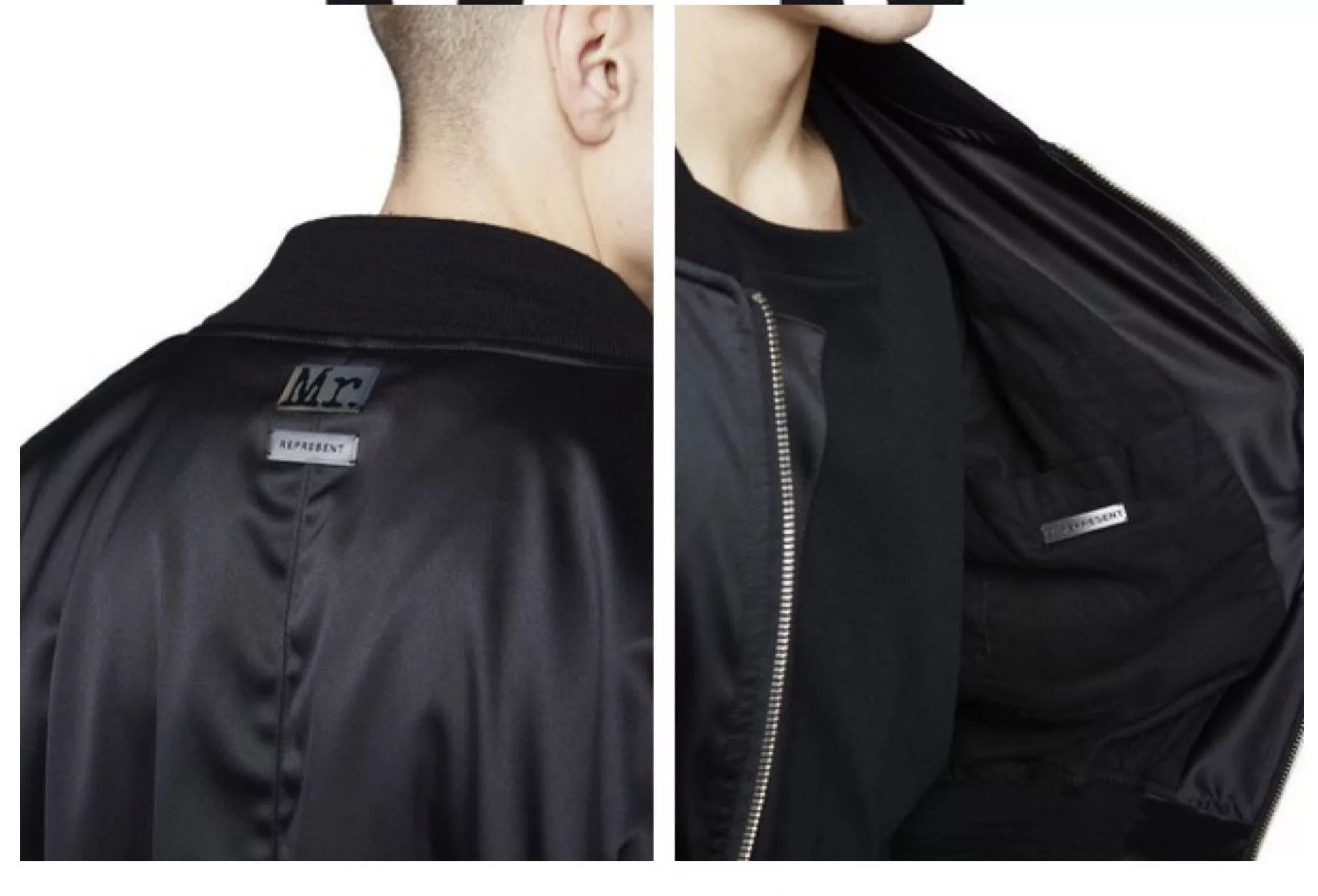 Other Bombers Other × Represent Clo. SUPER RARE! Mr. Flawless X Represent Bomber Polyester Jacket Black
