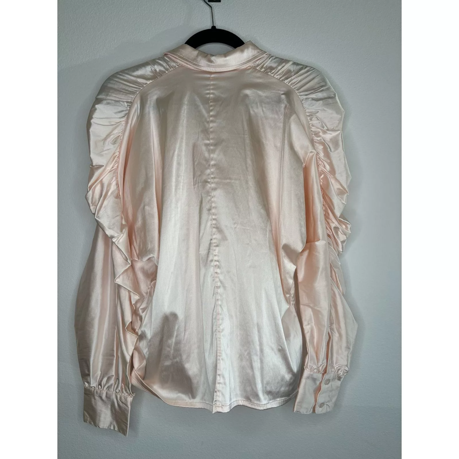 & Other Stories Blouses & Other Stories AS by DF Pink Button Up with Ruching Sleeves