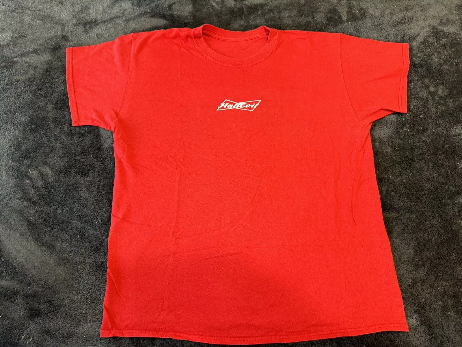 Half Evil Short Sleeve T Shirts Half Evil tee Red