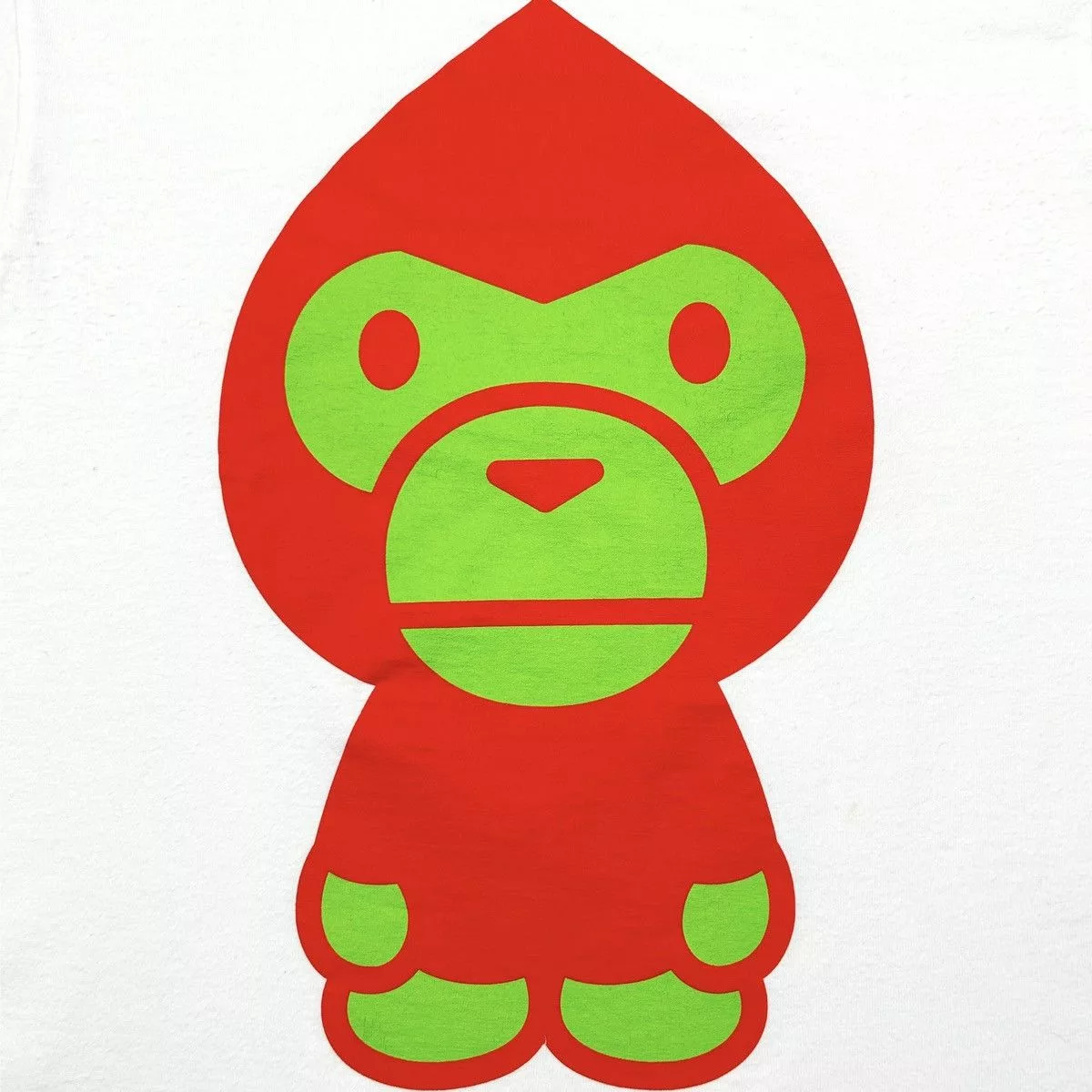 Bape Short Sleeve T Shirts Bape Baby Milo Apelf Tee White