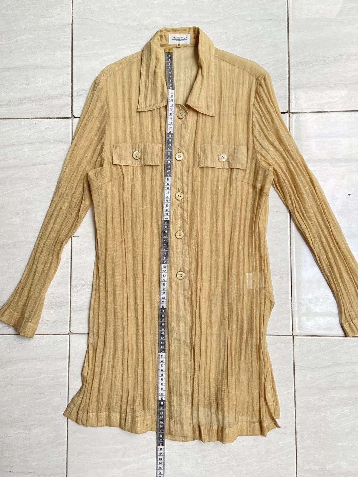 Givenchy Shirts Button Ups GLAMOUR GIVENCHY Gold Mesh Shirt
