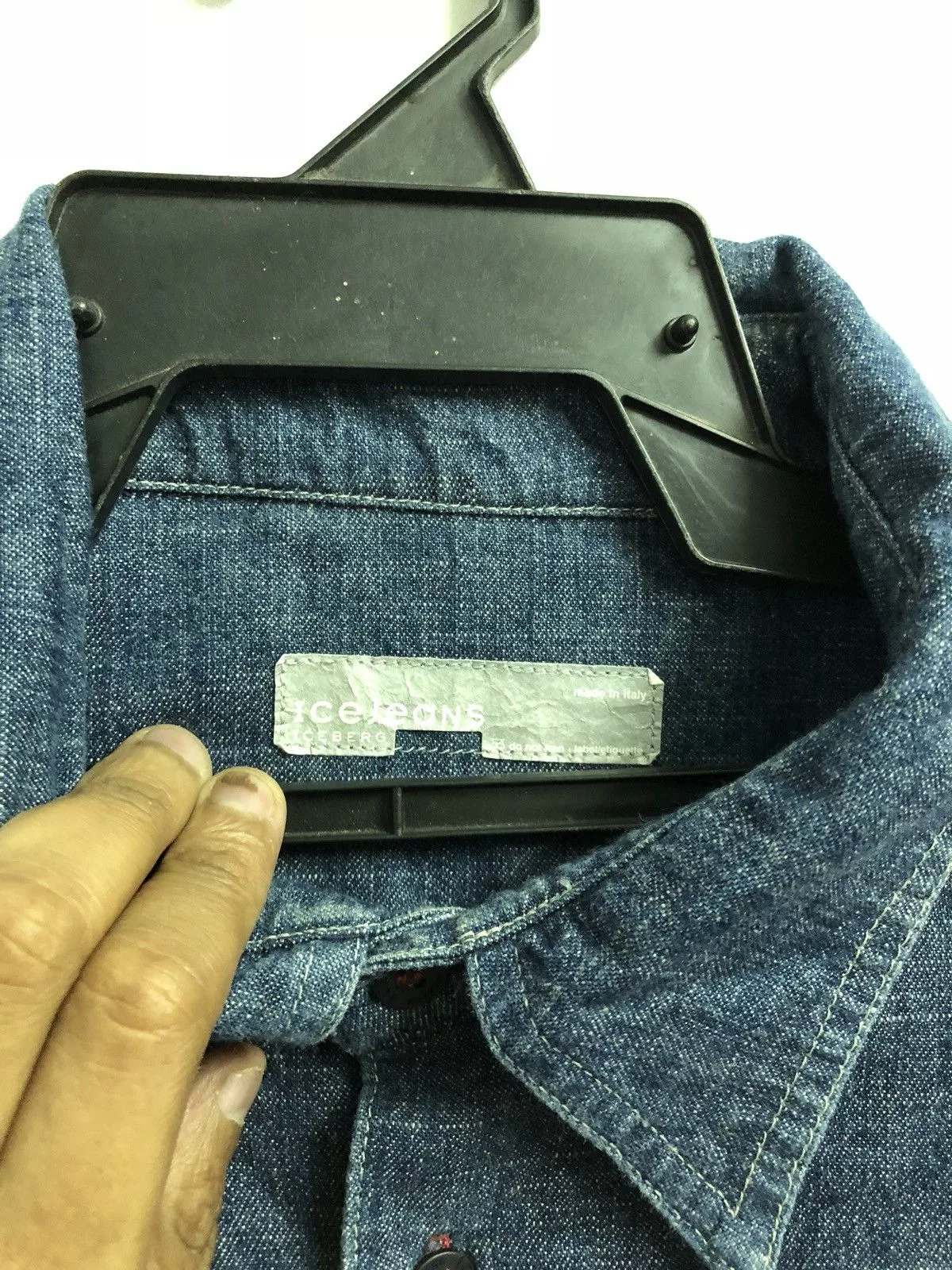 Iceberg Shirts Button Ups ICEBERG Denim Shirt Icejeans Red