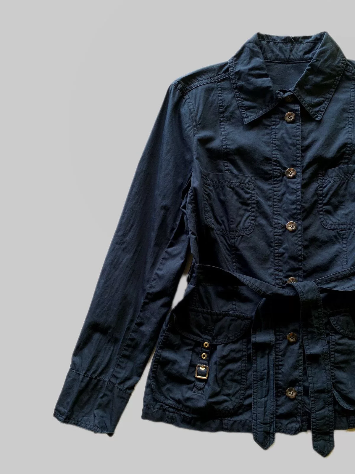 Max Mara Jackets Max Mara Vintage MaxMara “Weekend Line” Belted Light Jacket Blue