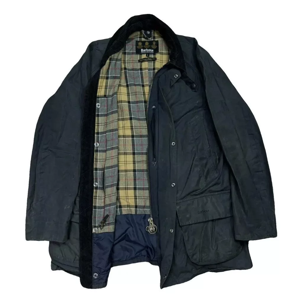 Barbour Heavy Coats Barbour Wax Coat Size: L Gray