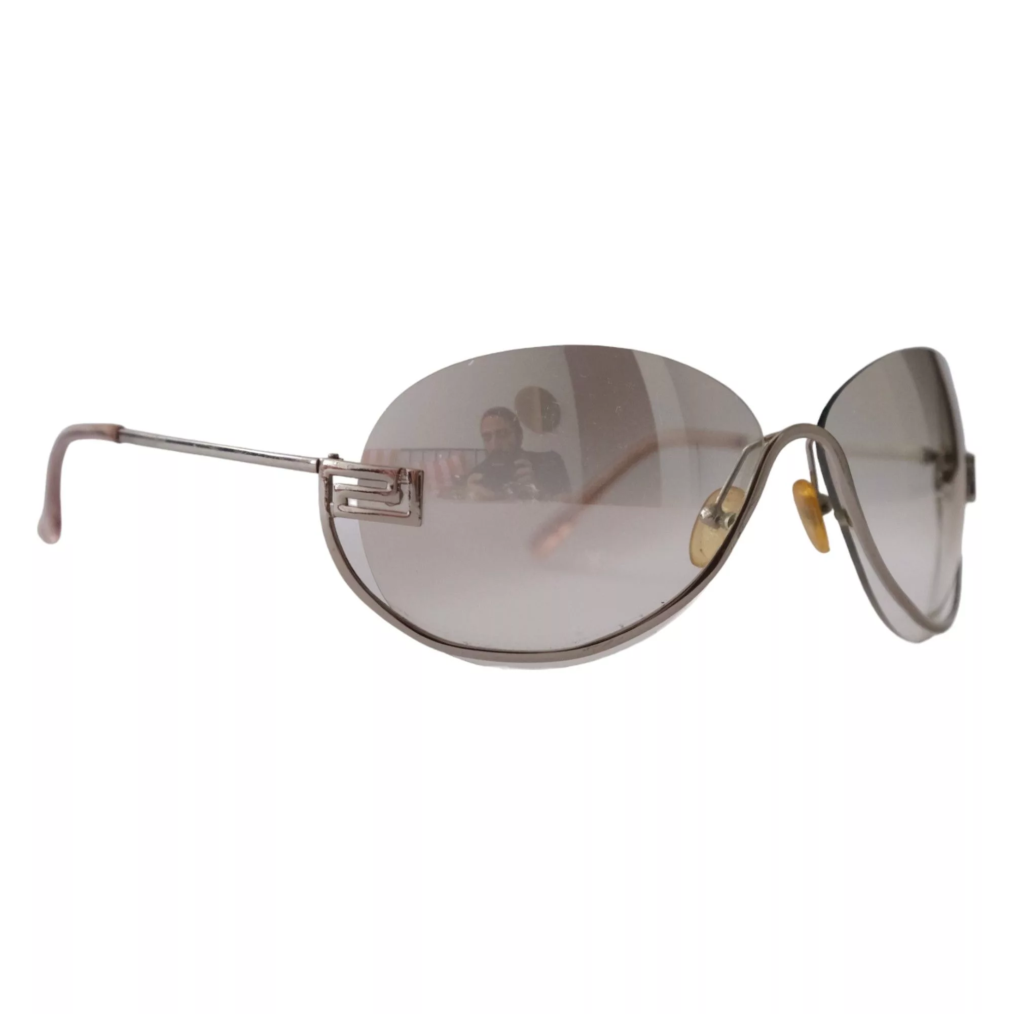 Versace Sunglasses Versace Y2K Mirrored Shield Sunglasses Multi