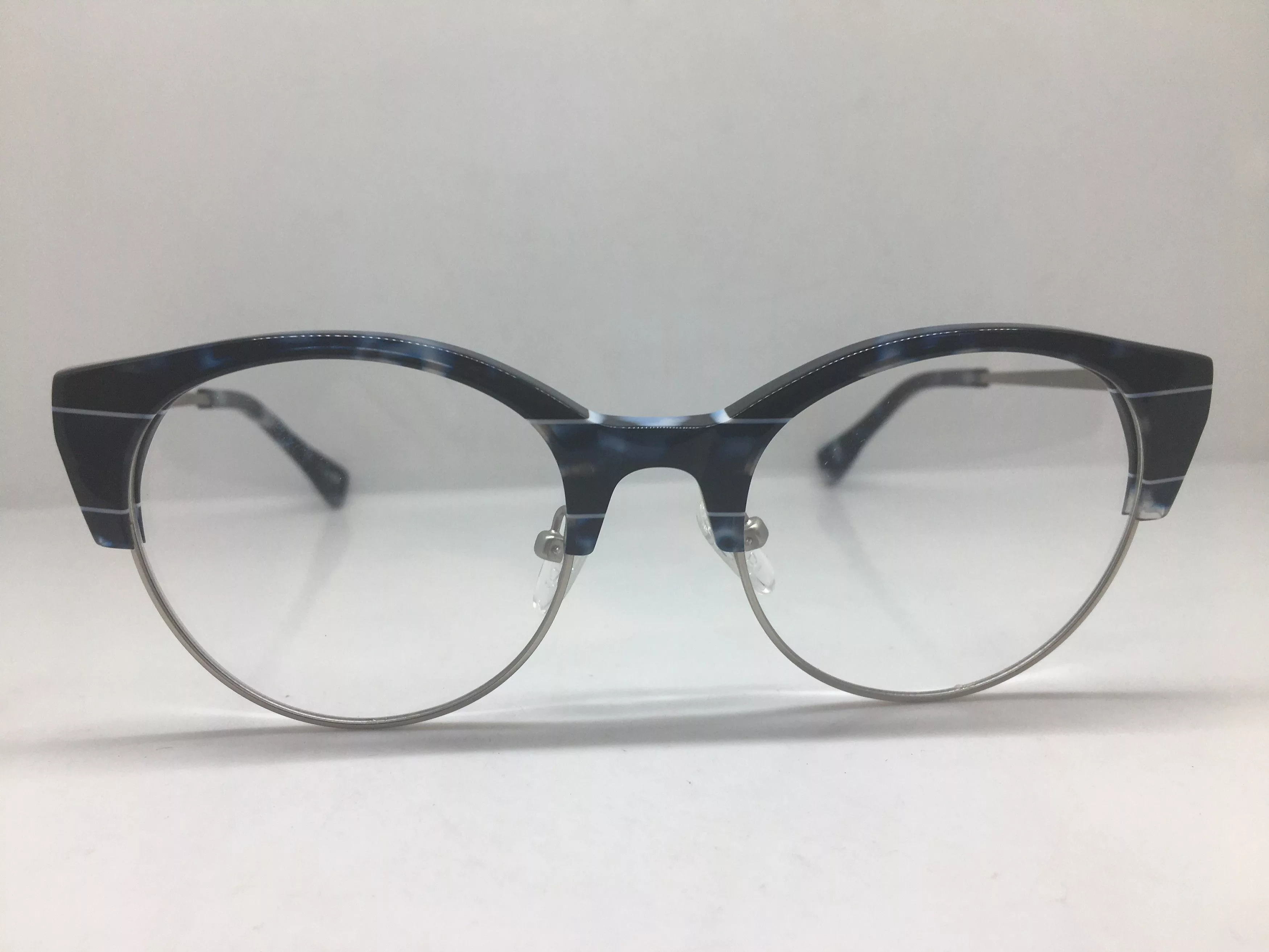 Other Glasses Other Mod Malcolm X Blue Silver Eyeglasses Frame