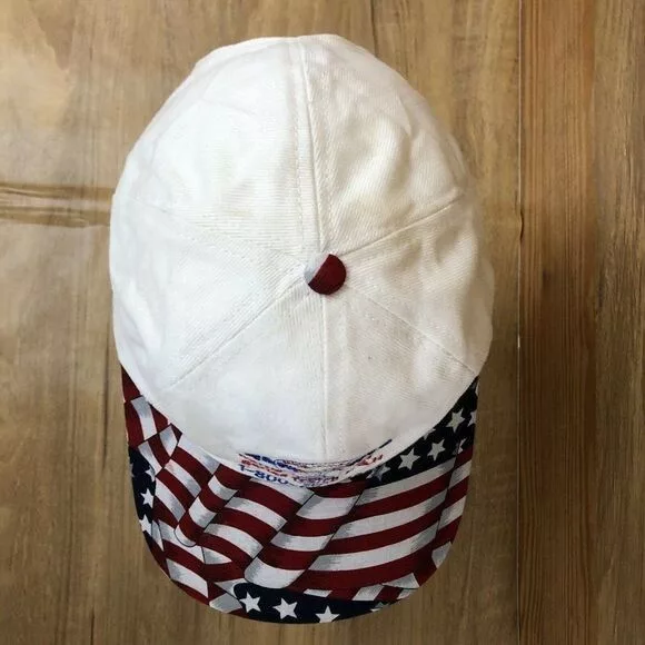Other Hats Other VTG Task Master Baseball Cap Hat White Patriotic Light Bulb Blue Vintage