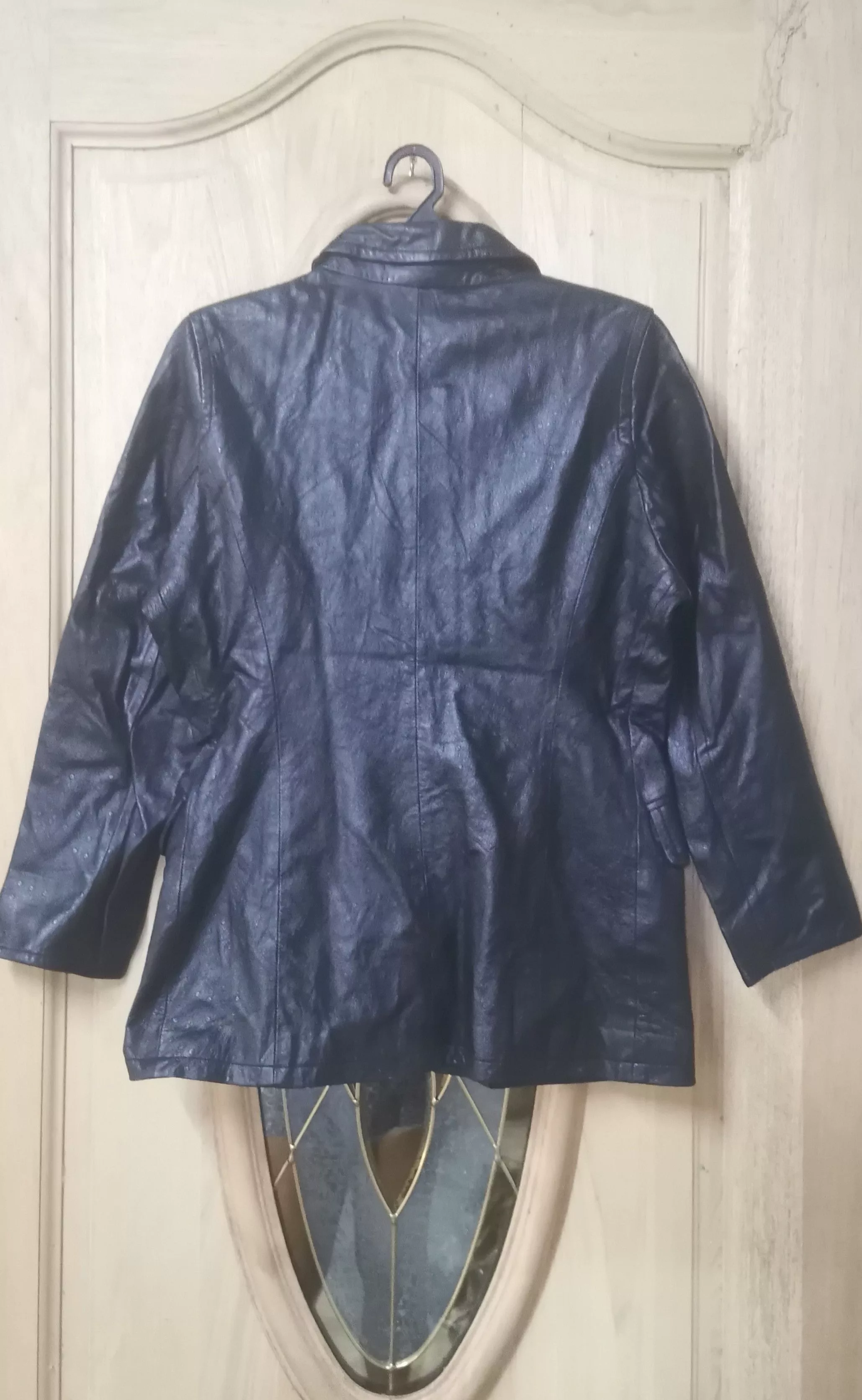 Balmain Leather Jackets Balmain Paris Ostrich skin leather jacket Black