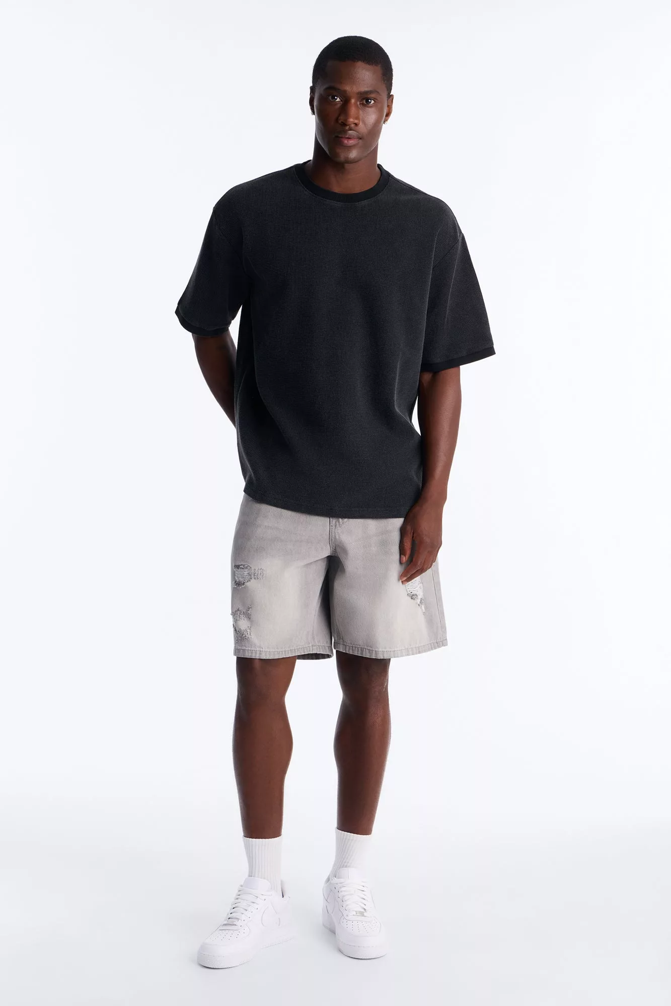 Classic Waffle Tee - Black