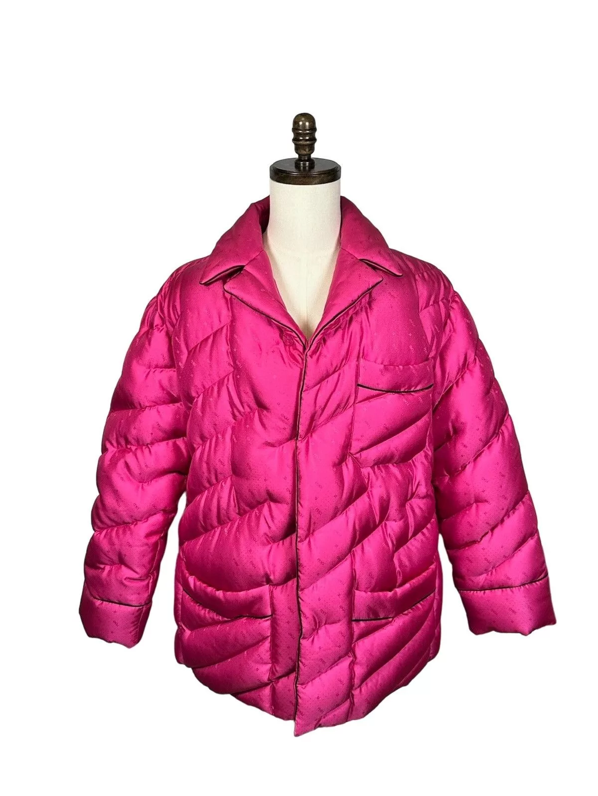 Fendi Heavy Coats FENDI DOWN JACKET IN RASPBERRY Pink