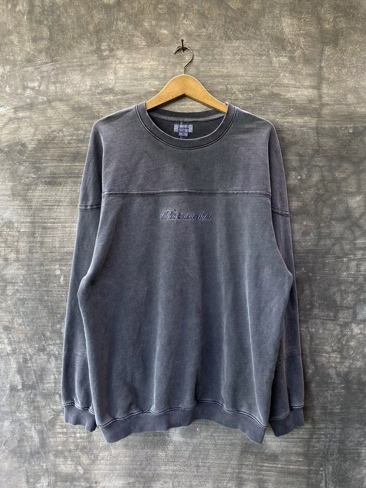 thisisneverthat Sweatshirts Hoodies Thisisneverthat Pigment Logo Sweatshirt Gray Streetwear