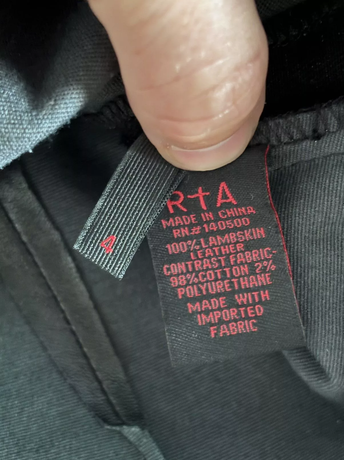 Rta Blouses RtA Lambskin Top Black