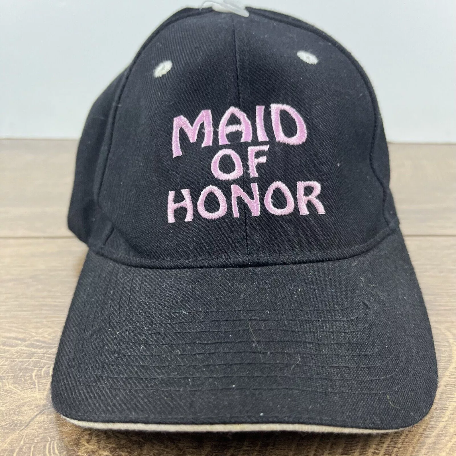 Other Hats Other Maid of Honor Hat Black Cap Adjustable Hat Black Adult Fit H