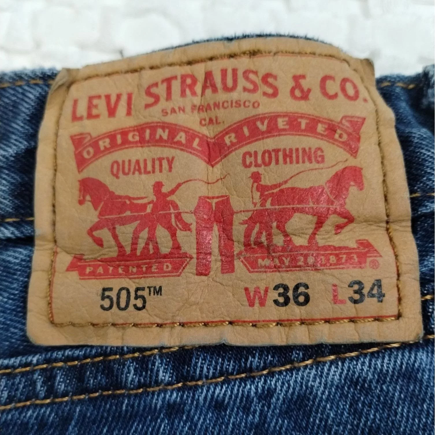 Levi's Denim Levi's 505 Men's Blue Pants/Jeans/Straight Leg 36x34 SKU3063