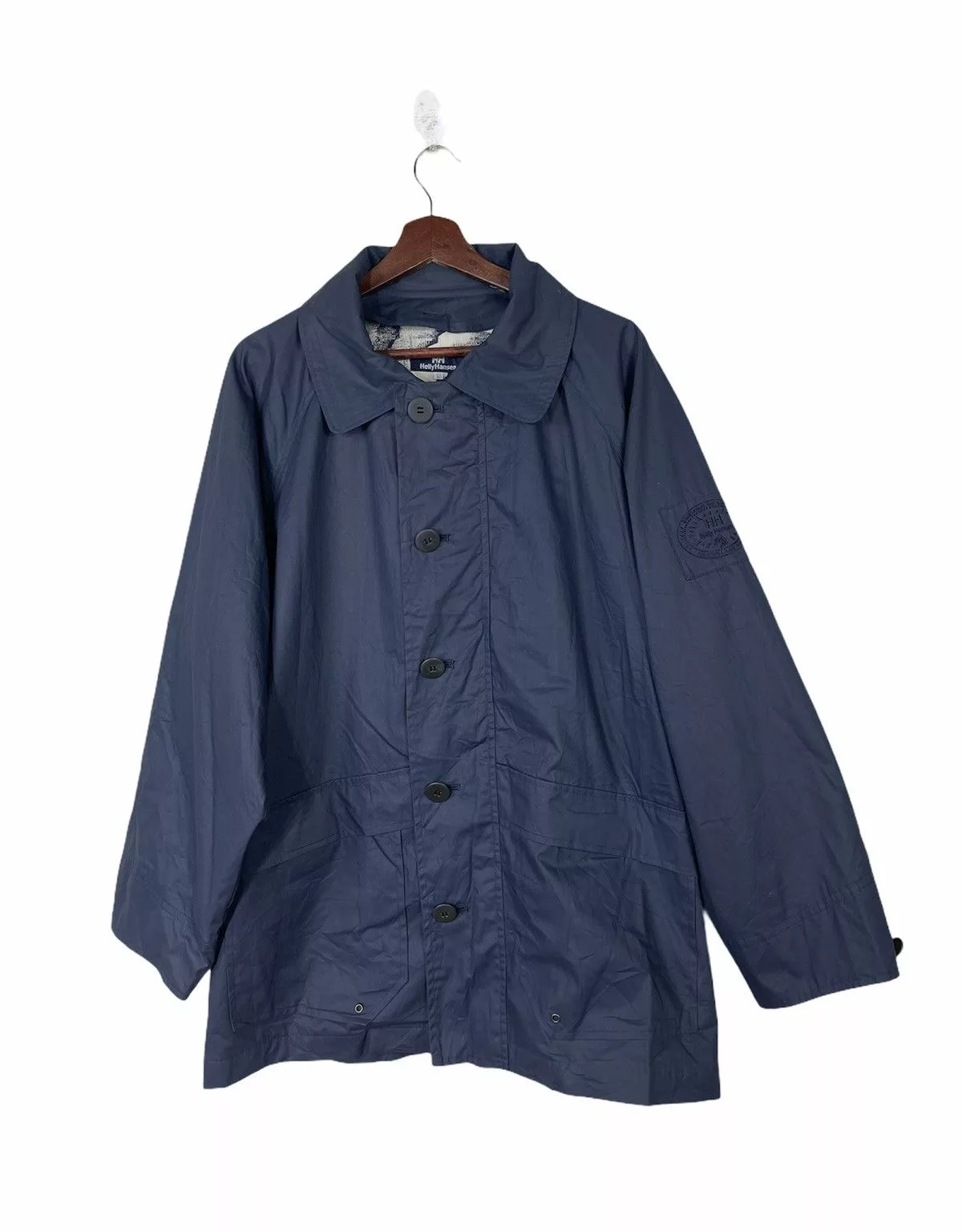 Helly Hansen Light Jackets Helly Hansen × The Mountain Rare Helly Hansen Trench Coat Collection Fullprinted Blue