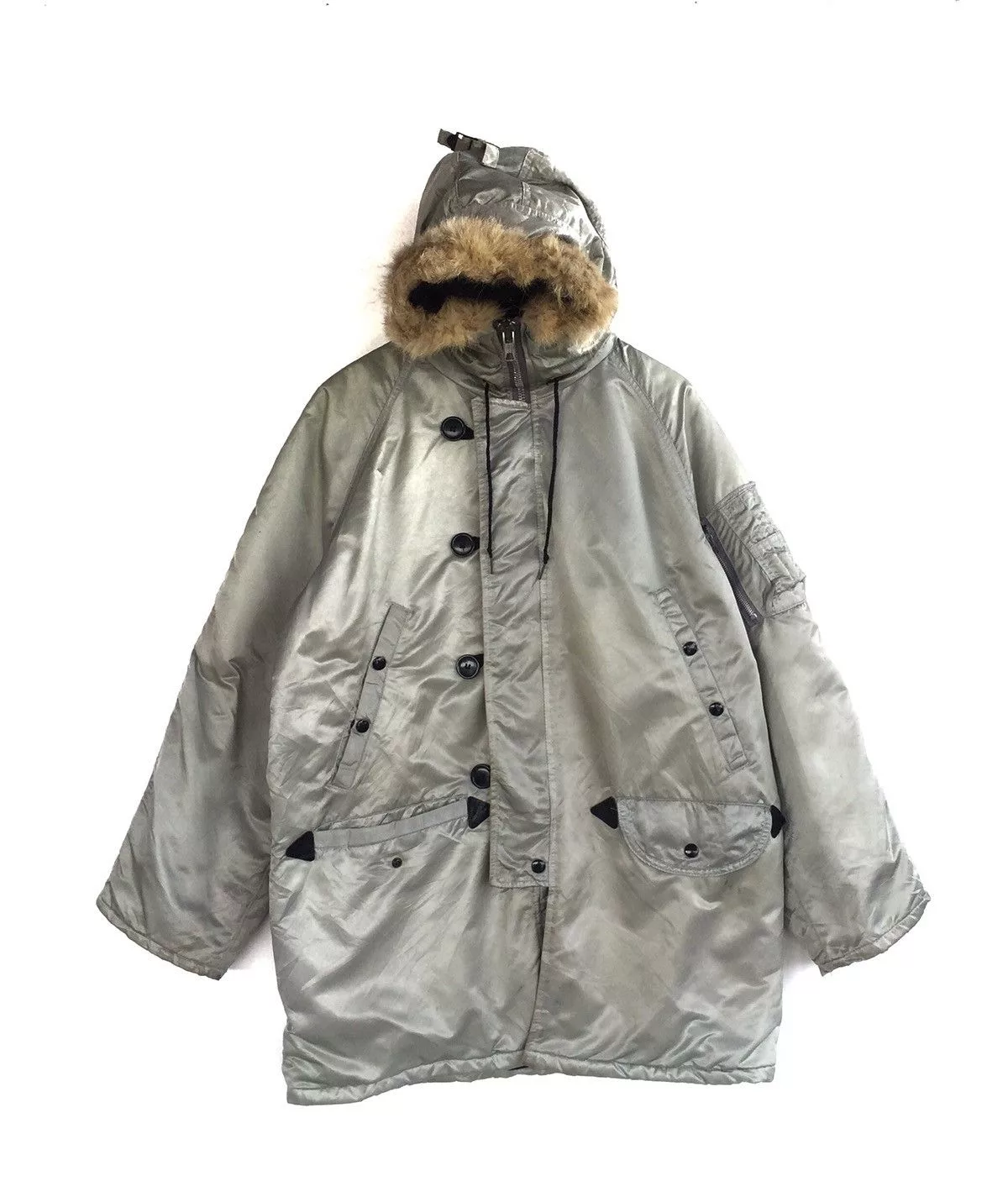 Vintage Heavy Coats Vintage N3B Vtg 80s Corinth Mfg Military Parka Real Artic Green
