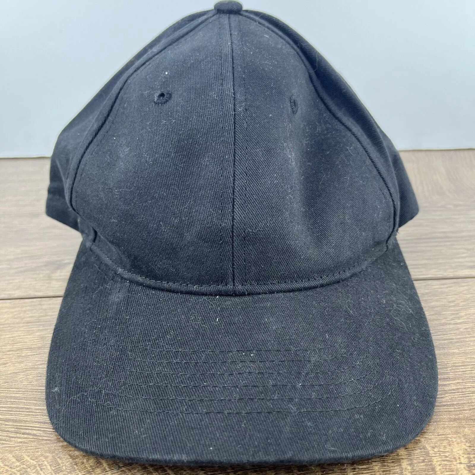 Other Hats Other Plain Black Hat Adjustable Adult Size Hat Plain Black Cap