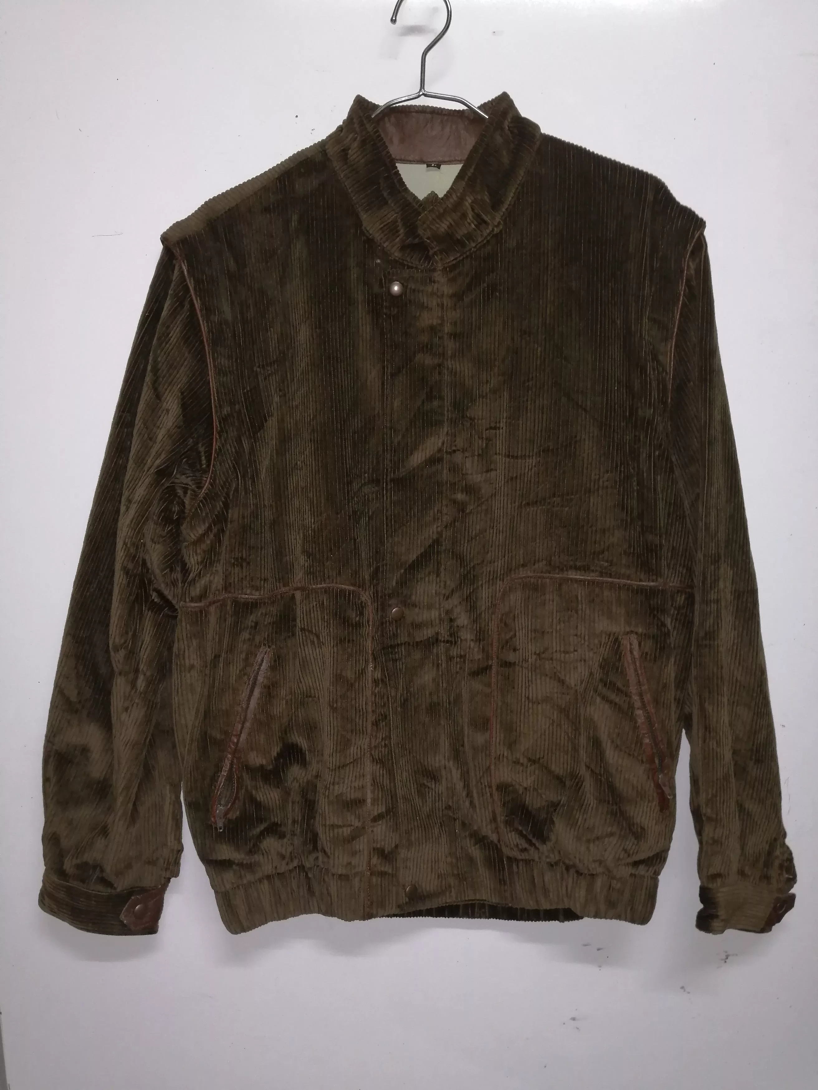 Designer Light Jackets Designer Egon Von Furstenberg Corduroy Jacket & Vest Combine Brown Vintage