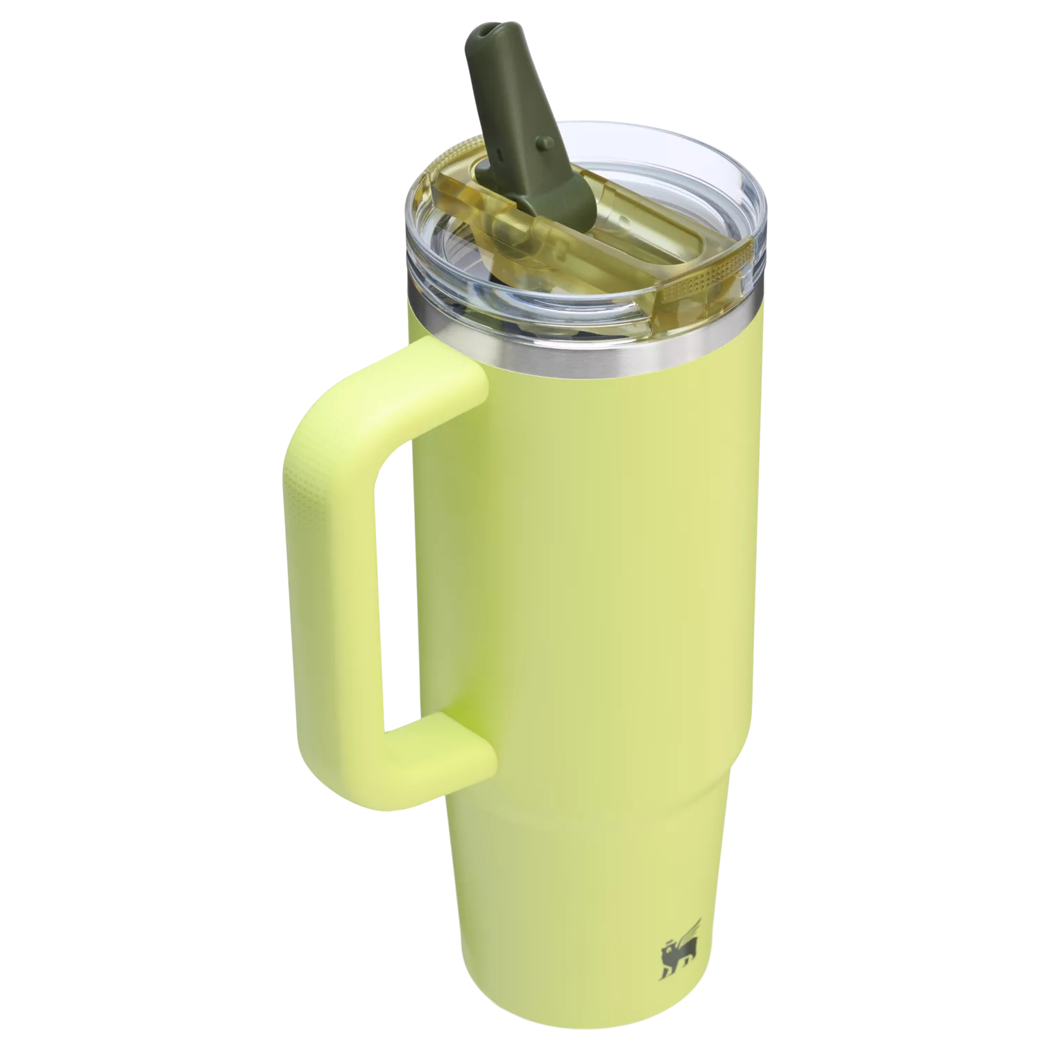 Stanley 30 OZ IceFlow Flip Straw Stainless Steel Tumbler In Prickly Pear Green