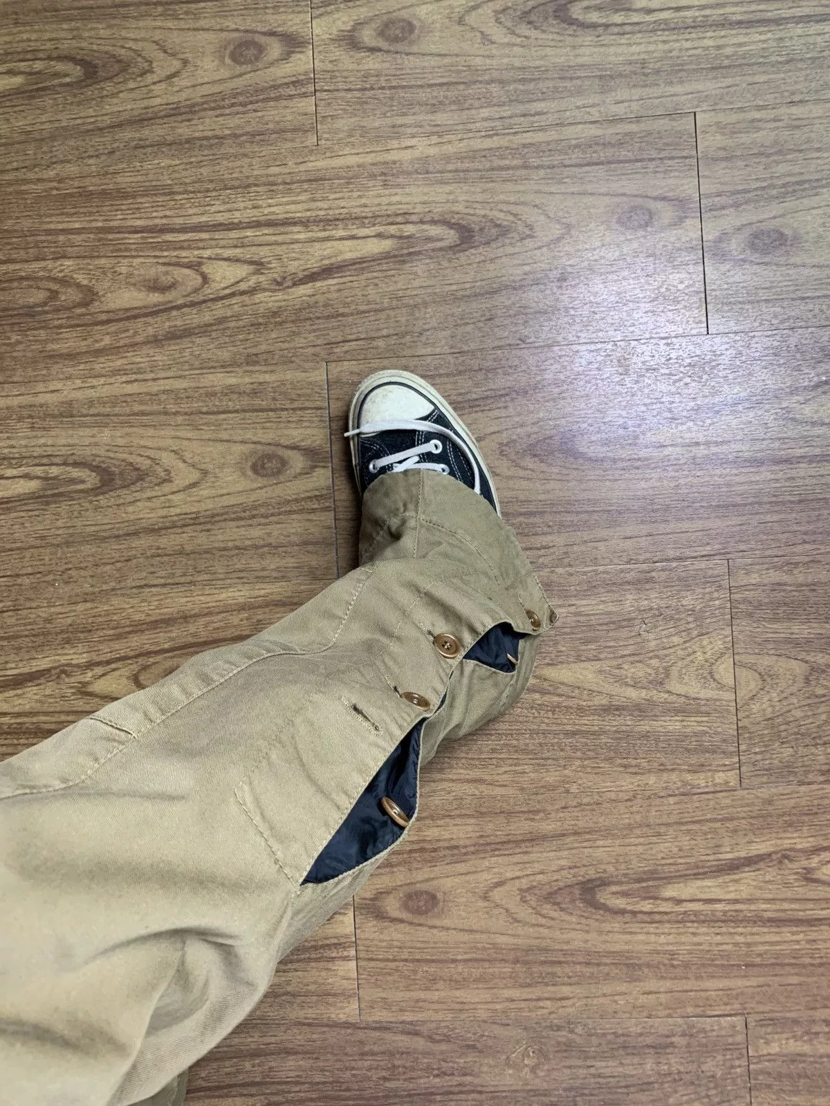 Prada Casual Pants Prada 2000s Flared Buttoned Trousers Brown