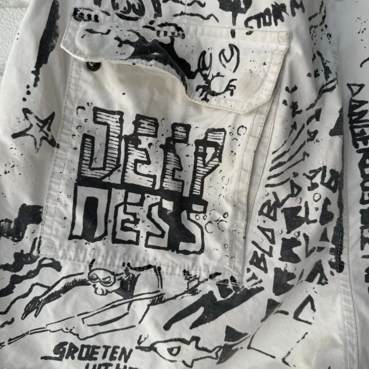 Diesel Shorts Diesel Grafitti Shorts White