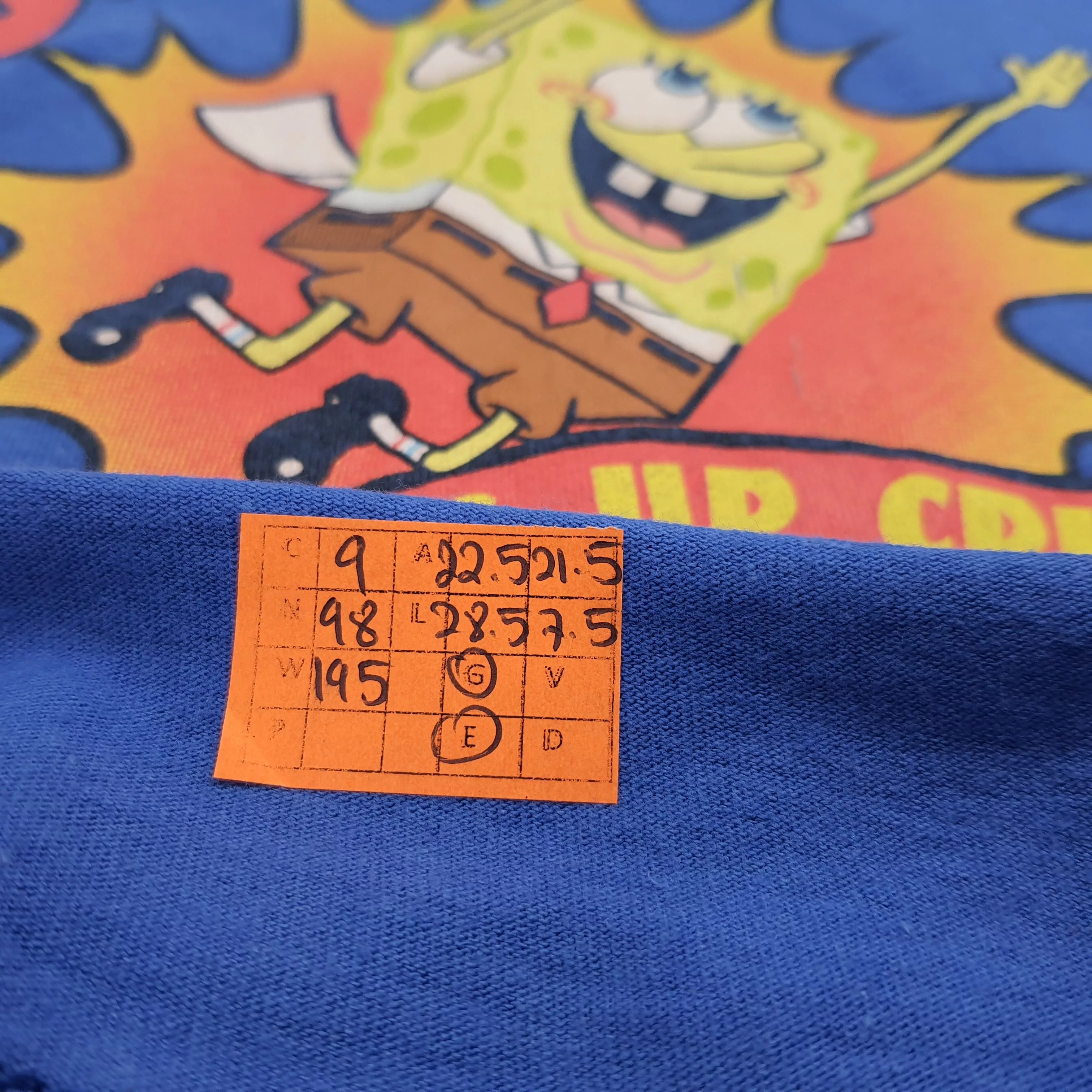 Nickelodeon Short Sleeve T Shirts Nickelodeon Supersponge SpongeBob Square Pants T-shirt Blue