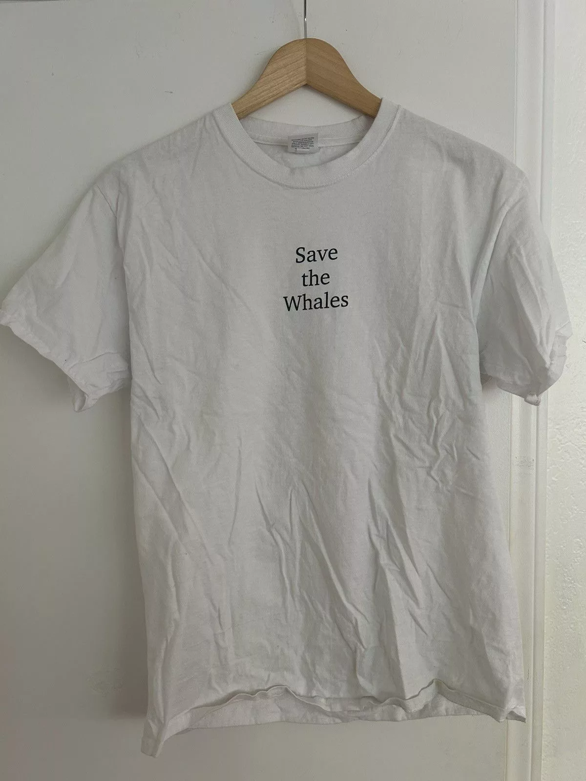 Noah Short Sleeve T Shirts Noah NY save the whales Shirt White