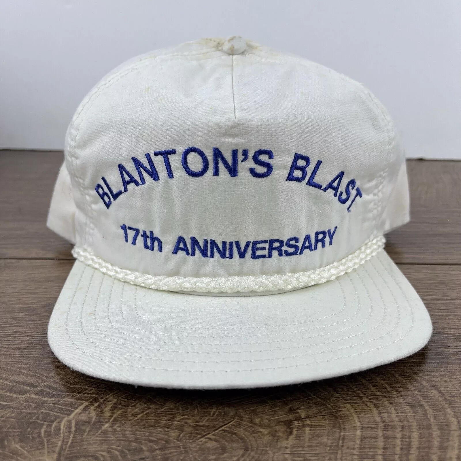 Other Hats Other Blantons Blast Hat 17th Anniversary Hat White Hat Adjustable