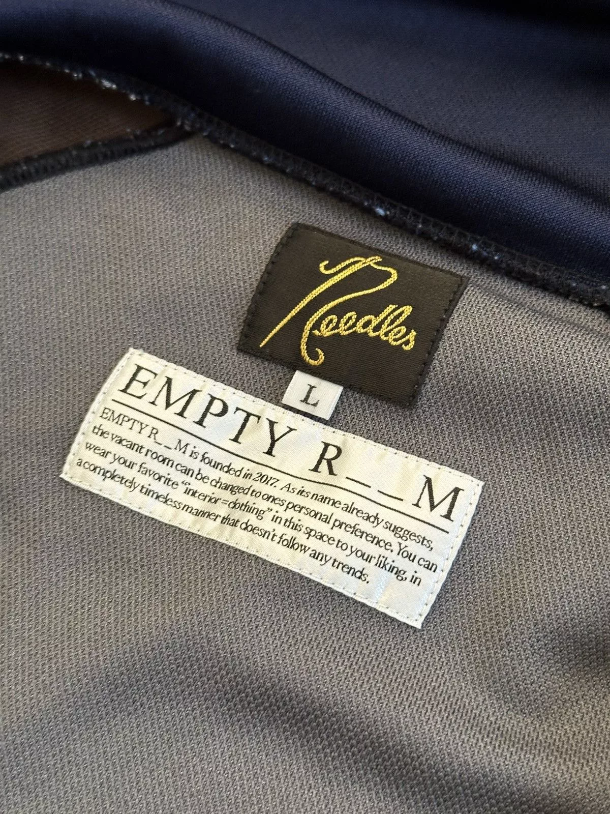 Needles Light Jackets Needles x Empty Room Track Jacket Navy Silver Blue