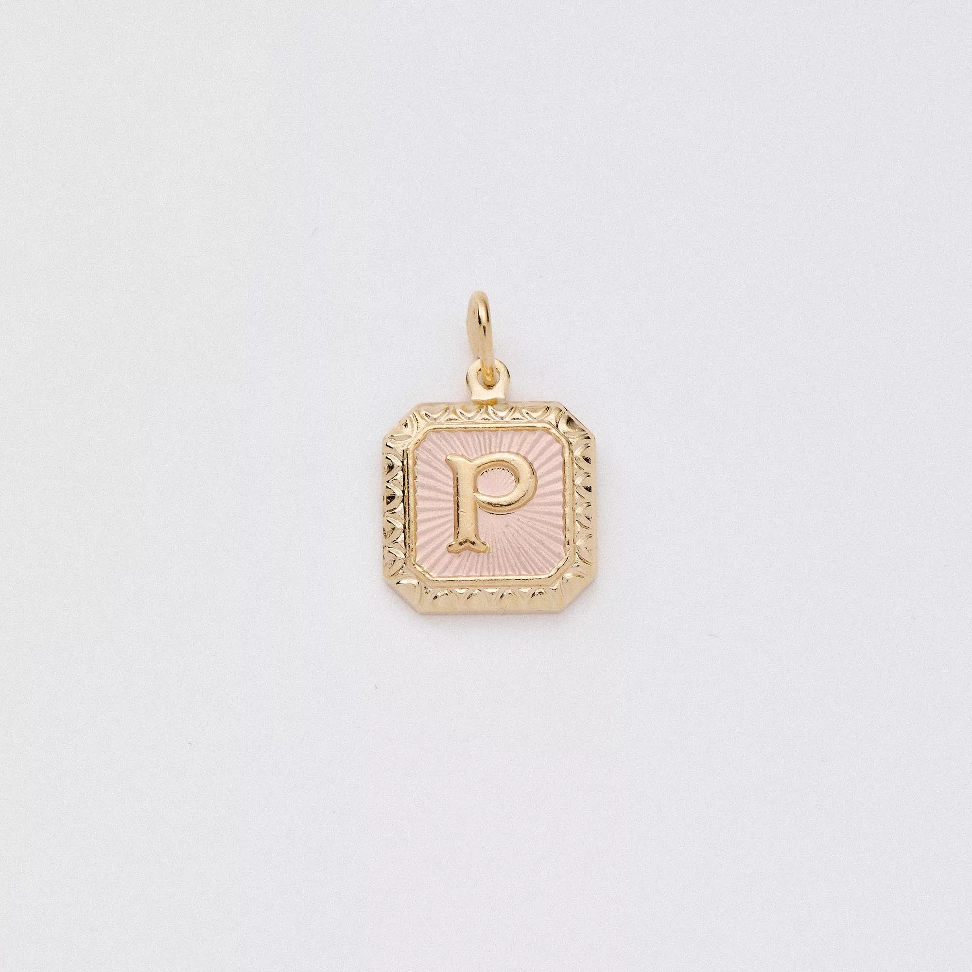 Two Tone Letter Charm