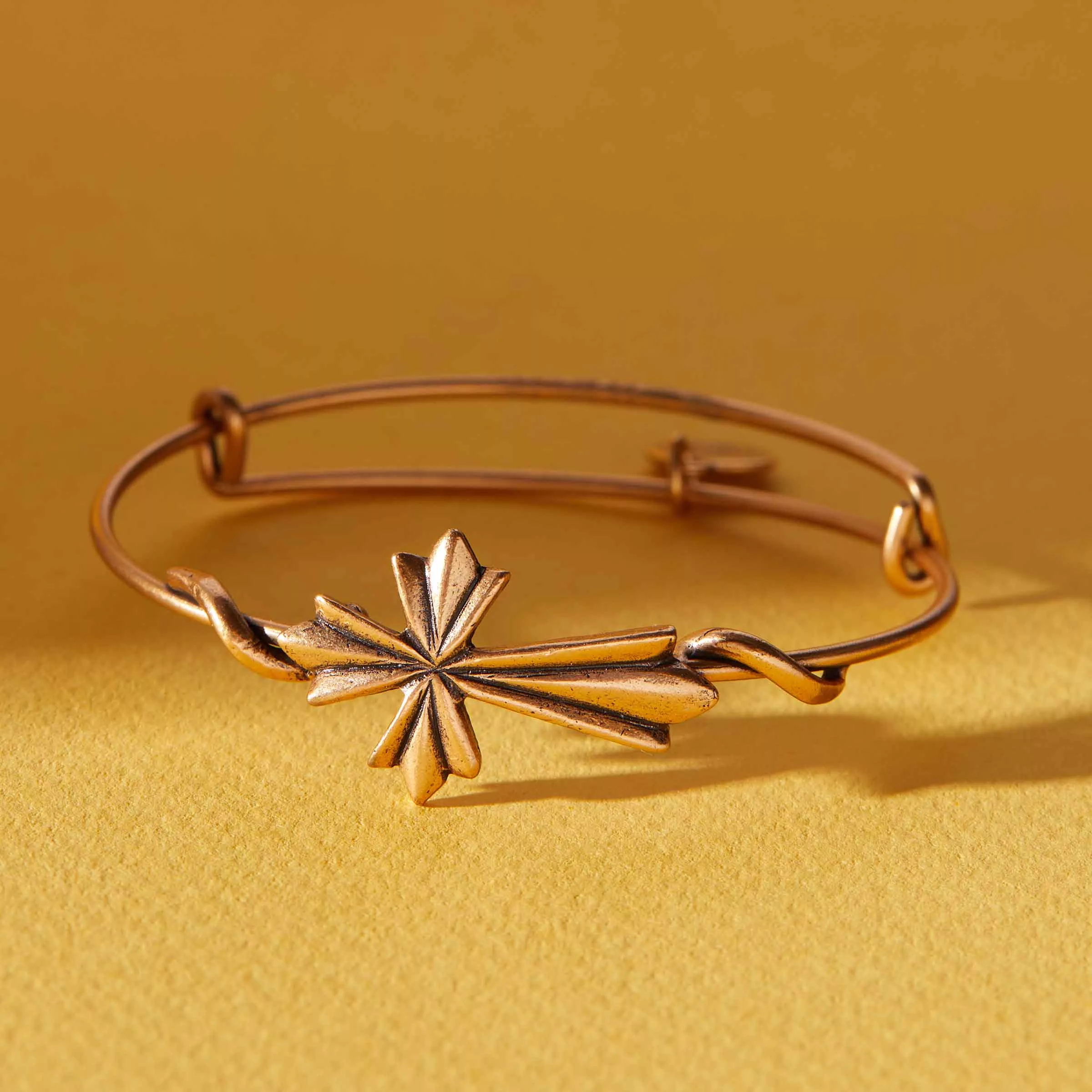Ornate Cross Symbol Wrap Expandable Bangle