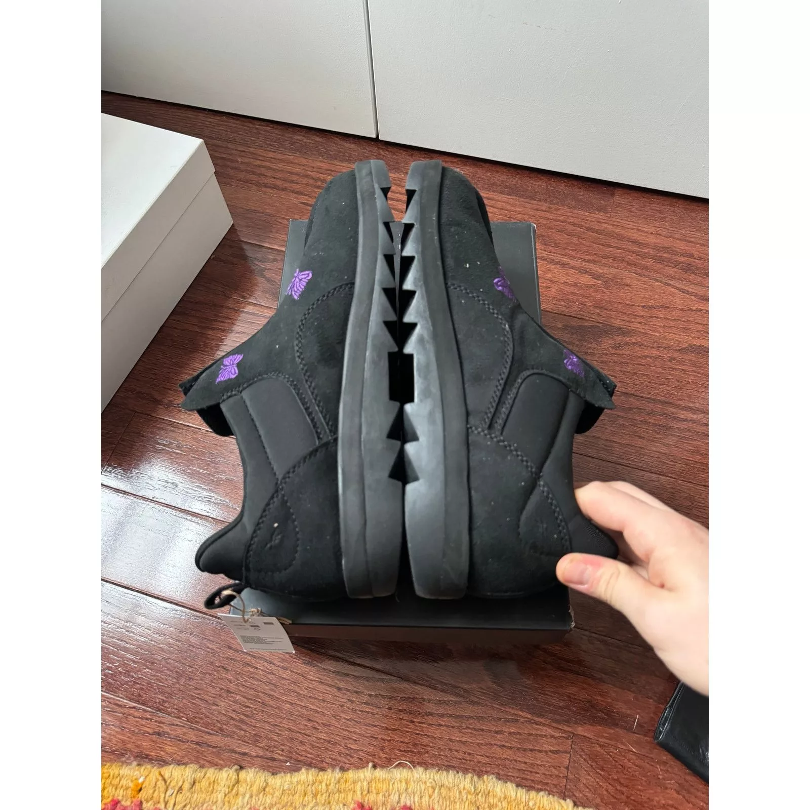 Needles Casual Leather Shoes Needles Beatnik Black