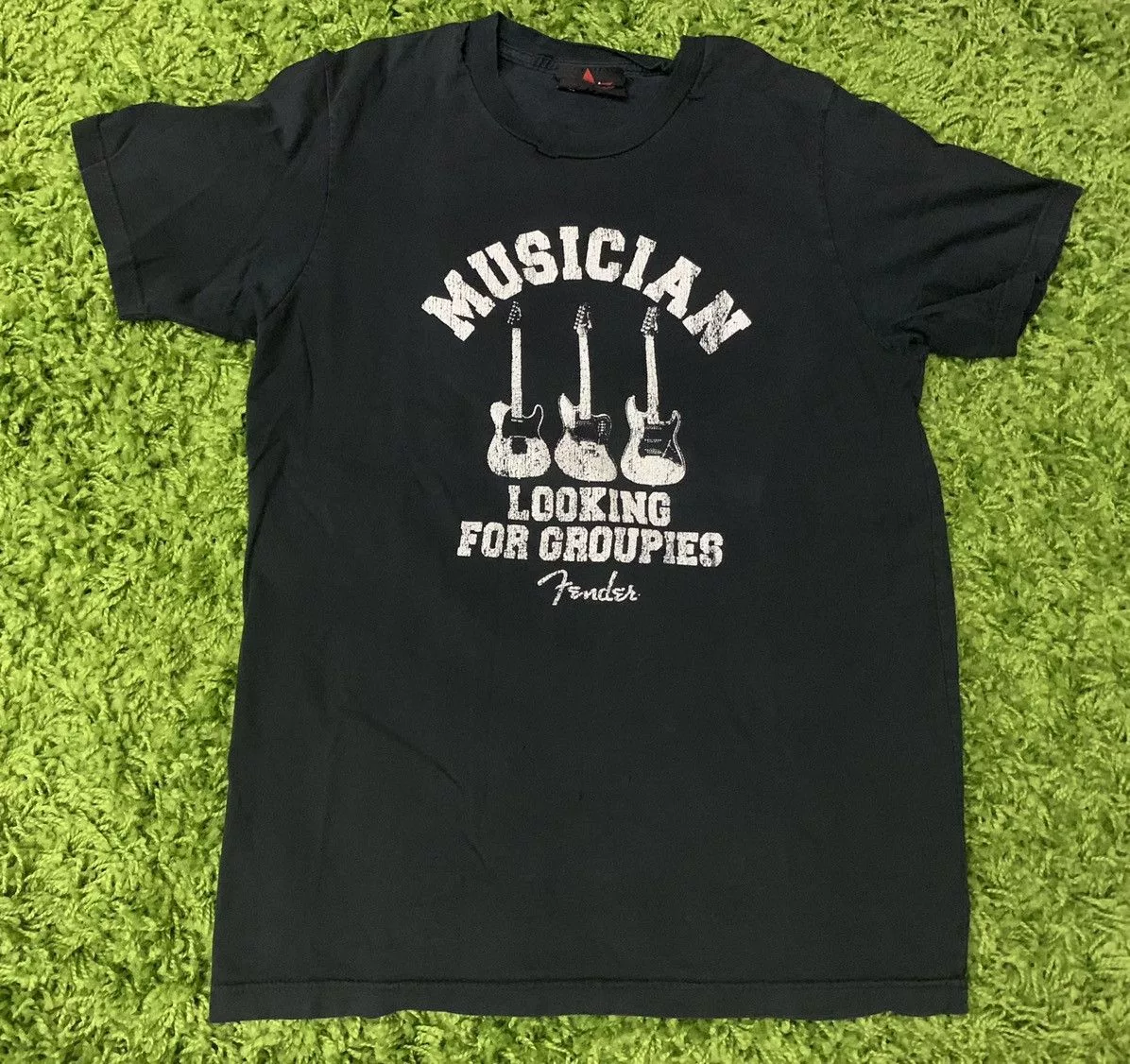 Japanese Brand Short Sleeve T Shirts Japanese Brand × Vintage Vintage Looking For Groupies Fender T Shirt Black