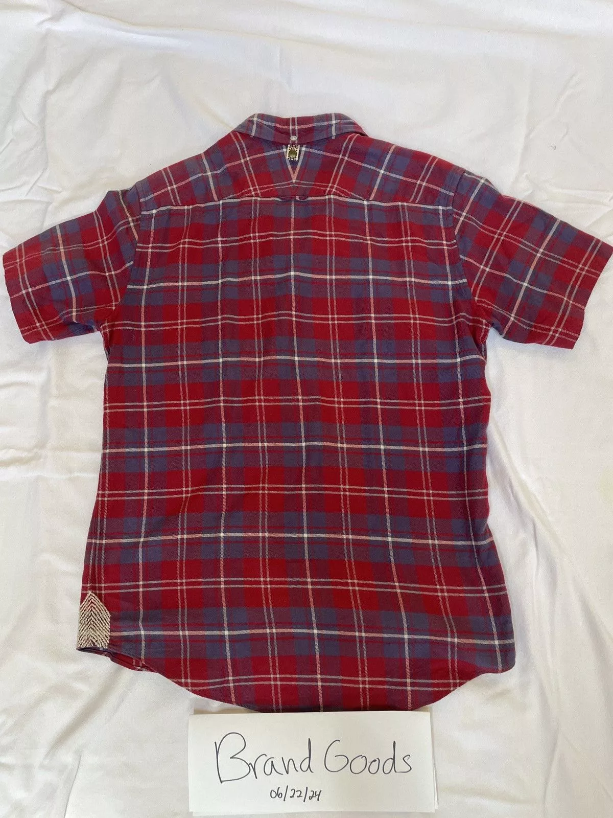 Visvim Shirts Button Ups Visvim Plaid Print Short Sleeve Shirt Red