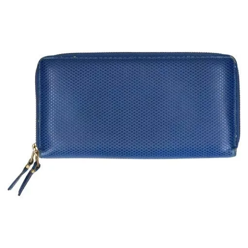 Comme des Garcons Wallets Comme des Garcons Wallet Round Zipper Long Blue