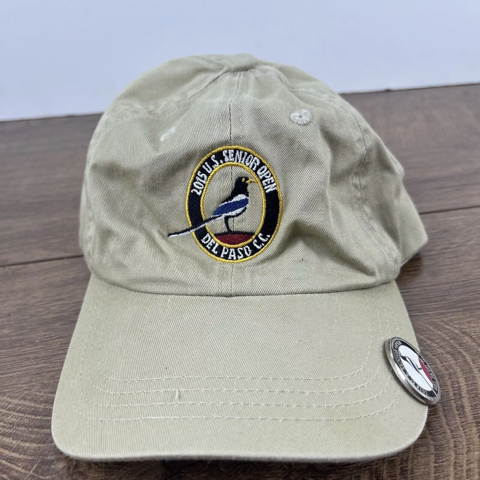 Other Hats Other 2015 US Senior Open Hat Del Paso CC Adjustable Hat Tan Hat A Brown