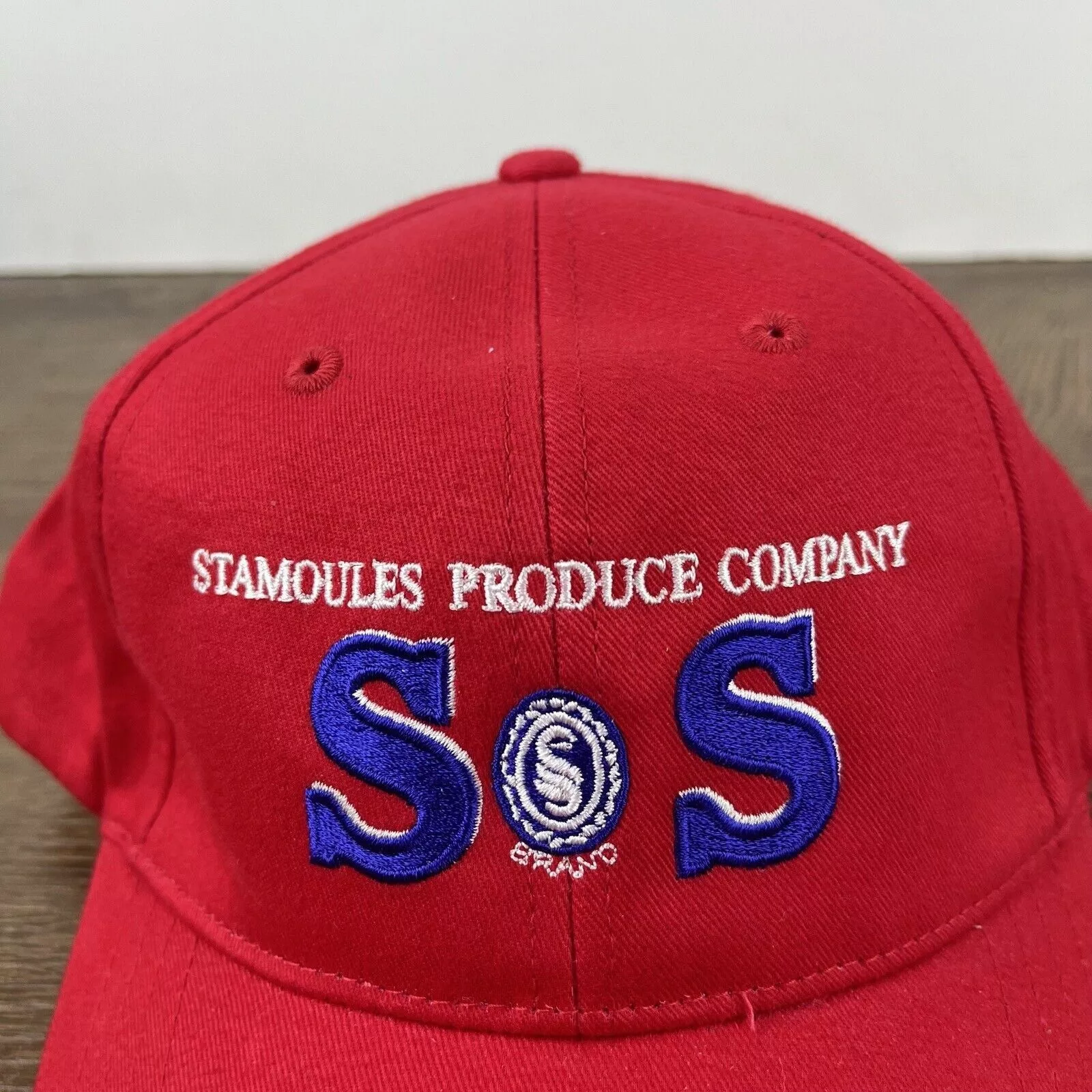 Other Hats Other Stomoules Produce Hat SOS Hat Red Cap Hat Adjustable Hat Red