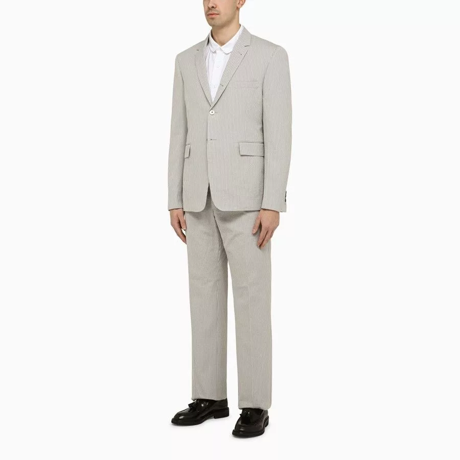 Thom Browne Light Jackets Thom Browne o1d2blof0724 Single-breasted Jacket in Light Grey Gray