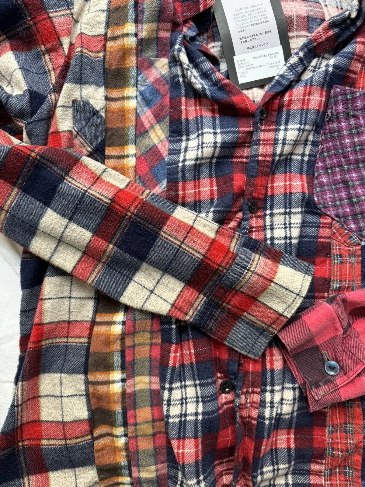 Needles Shirts Button Ups Needles 7 Cut Flannel Red