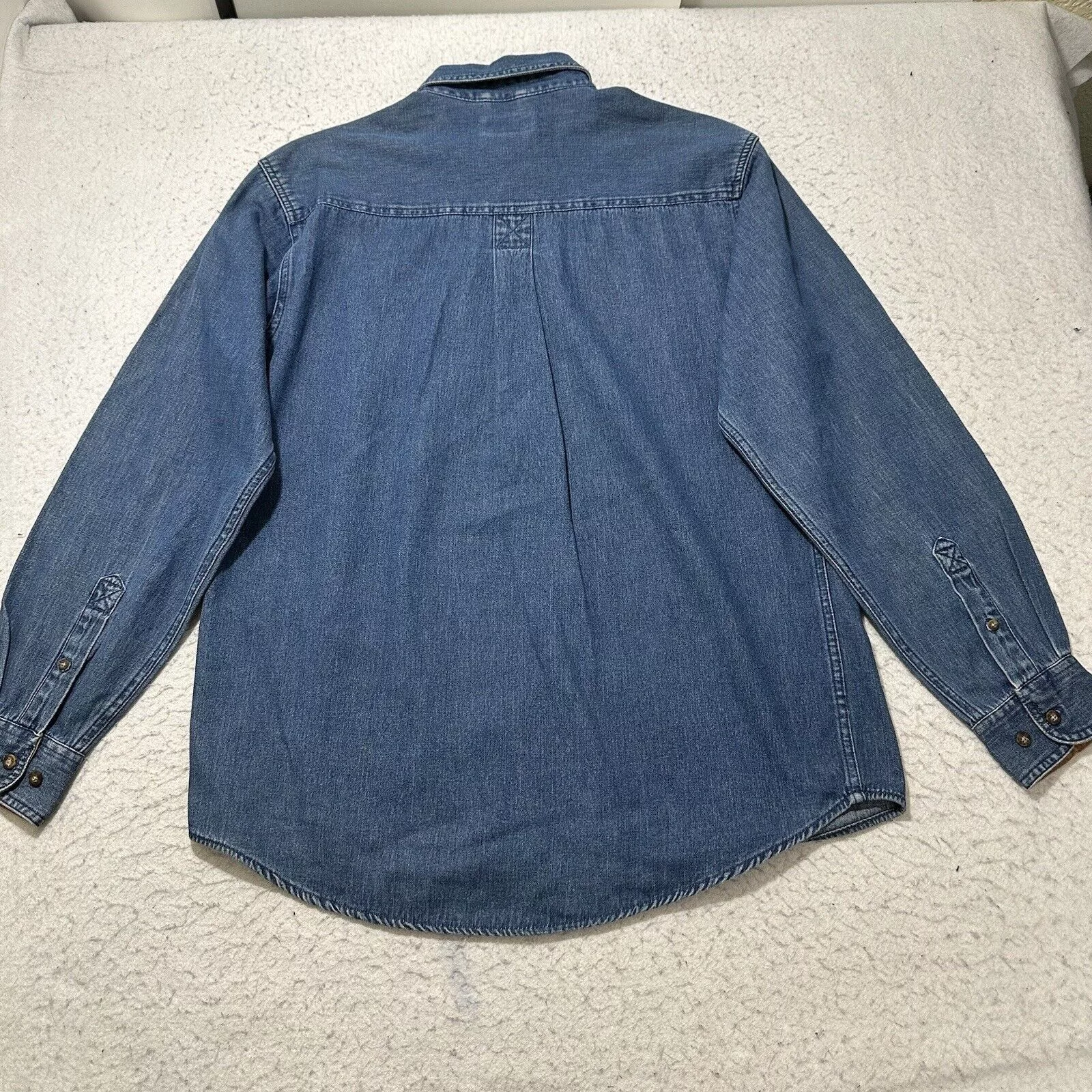 Faded Glory Shirts Button Ups Faded Glory Medium Denim Button Down Pocket Shirt Blue Jean