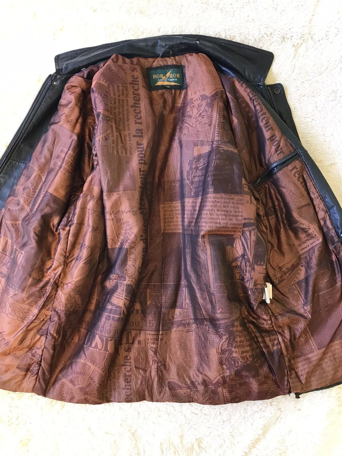 Leather Leather Jackets Leather × Vintage Rob & Bob Vintage Leather Jacket Black