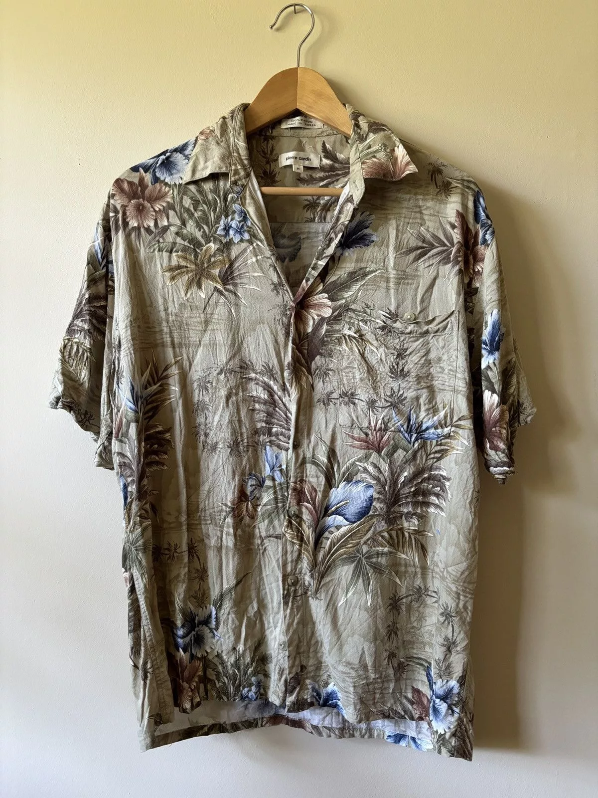Pierre Cardin Shirts Button Ups Pierre Cardin Hawaiian shirt Green